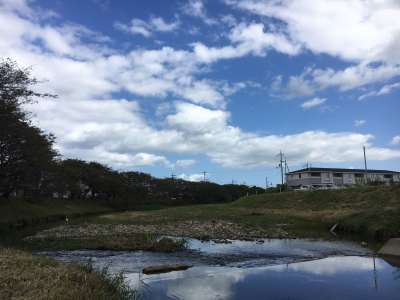 堅田周辺は朝の曇り空から次第に晴れ間が拡がりました（10月6日11時40分頃）
