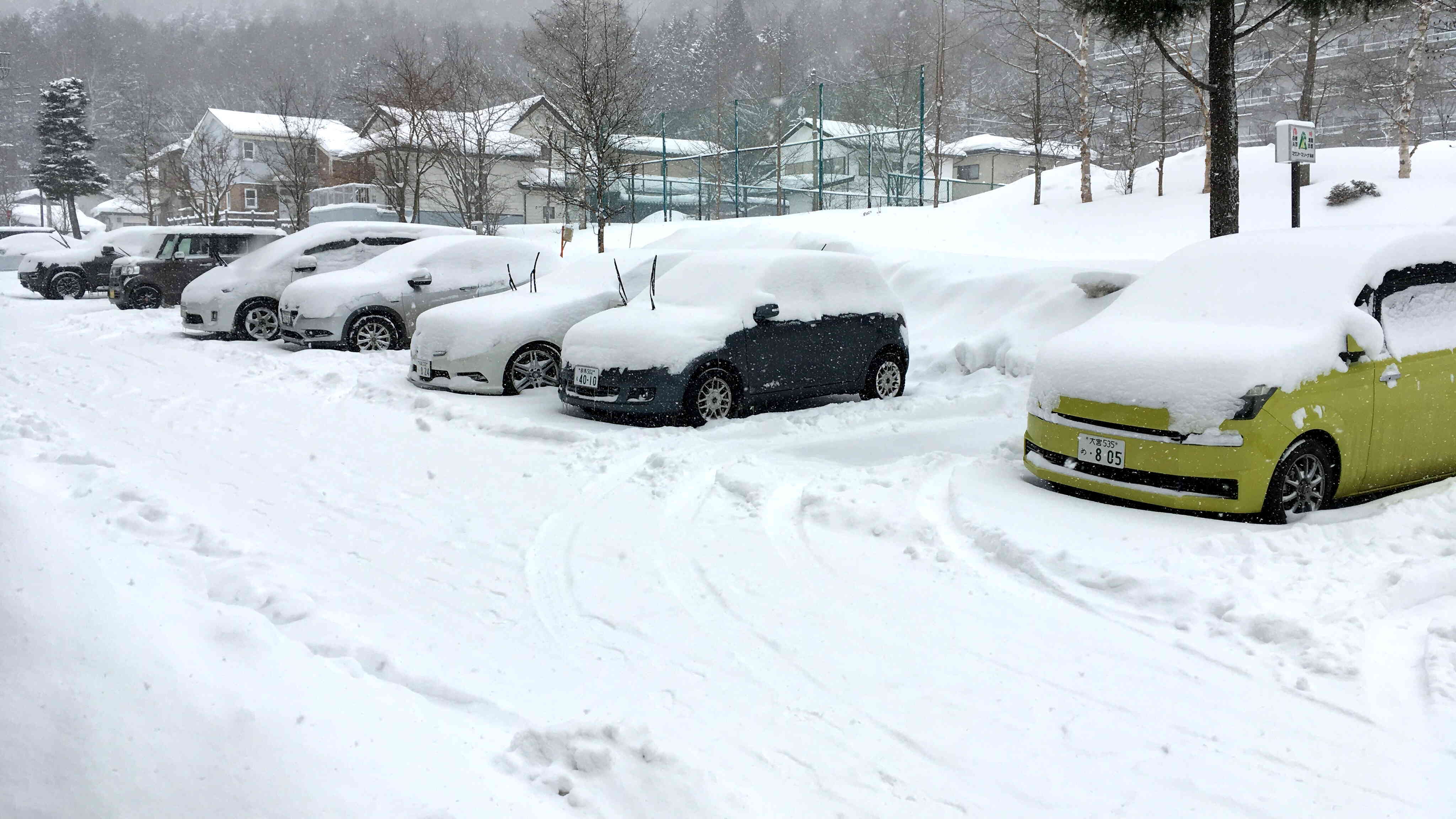 雪国草津町の冬の風景2022年2月6日