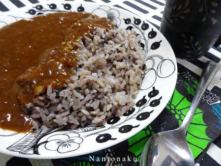Nantonaku 4-7 雑穀米でカレー　1