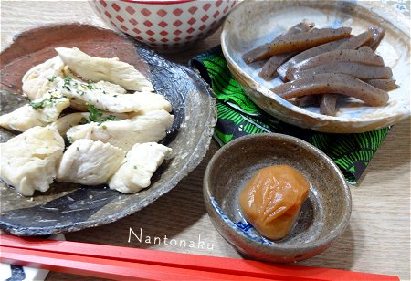 Nantonaku 6-3 朝ごはん 地味なご飯になました。　1
