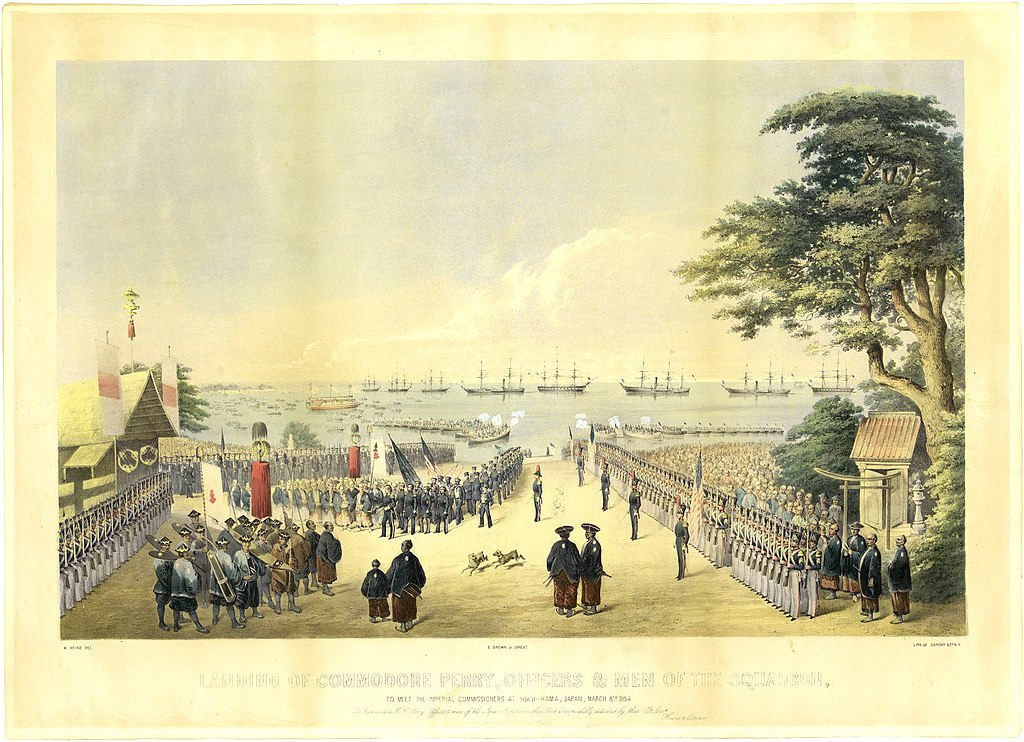 嘉永7年（1854年）横浜への黒船来航