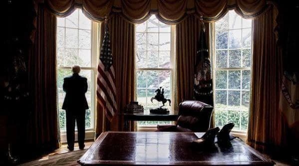 President Trump back in this office