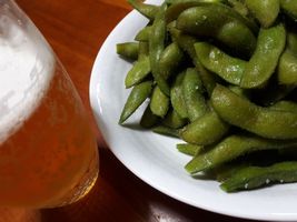 【写真】幻の枝豆“小糸在来”とビール