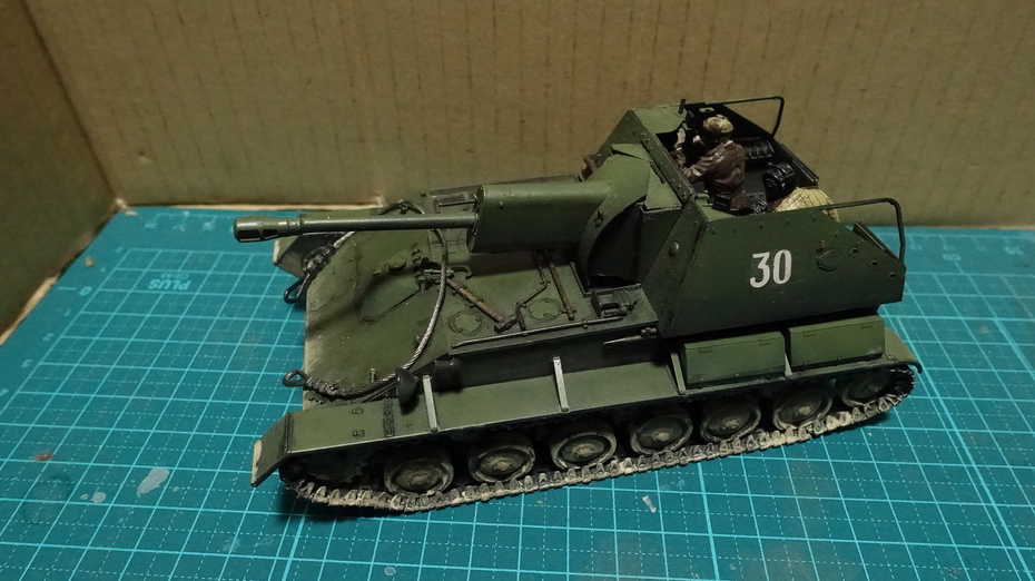 タミヤのミリタリーミニチュアシリーズ  No.348 ソ連軍 SU-76M自走砲車 戦車兵 その３