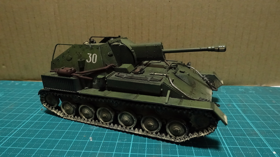 タミヤのミリタリーミニチュアシリーズ  No.348 ソ連軍 SU-76M自走砲車 戦車兵 その４