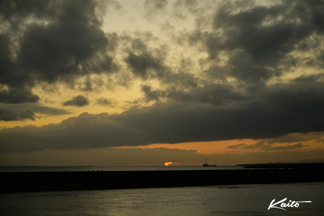 1月25日　石垣島の日没と黄昏