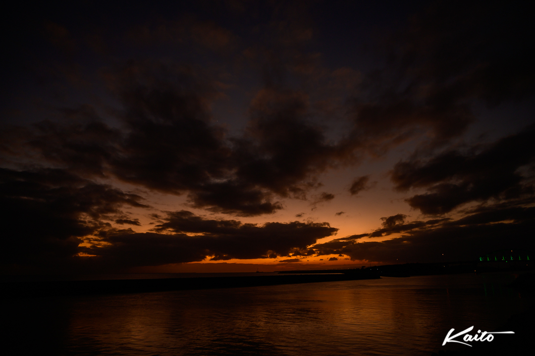 1月25日　石垣島の日没と黄昏